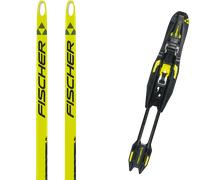 Pack ski de fond." Fischer Speedmax Helium Skate Plus Medium 25 + Fixations - Mixte - Jaune / Noir - taille 176 - modèle 2025