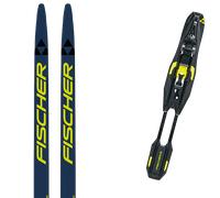Pack ski de fond." Fischer Twin Skin Performance Medium 25 + Fixations - Mixte - Bleu / Jaune / Blanc - taille 182 - modèle 2025