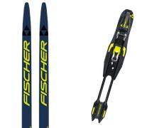 Pack ski de fond." Fischer Twin Skin Performance Medium 27 + Fixations - Mixte - Bleu / Jaune / Blanc - taille 192 - modèle 2027