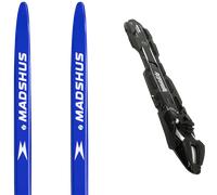 Pack ski de fond." Madshus Active Skin Jr 26 + Fixations - Enfant - Bleu / Noir / Blanc - taille 137 - modèle 2026