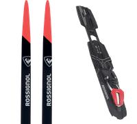 Pack ski de fond." Rossignol Delta Comp R-skin 23 + Fixations - Mixte - Noir / Rouge / Blanc - taille 198 - modèle 2023