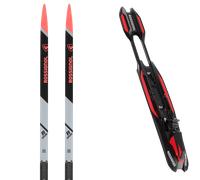 Pack ski de fond." Rossignol Delta Comp R-skin Jr 25 + Fixations - Enfant - Gris / Noir / Rouge - taille 156 - modèle 2025