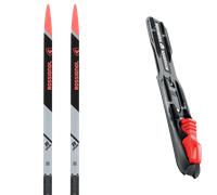 Pack ski de fond." Rossignol Delta Comp R-skin Jr 25 + Fixations - Enfant - Gris / Noir / Rouge - taille 176 - modèle 2025