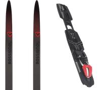 Pack ski de fond." Rossignol Delta Course Skating Grey/red 26 + Fixations - Mixte - Gris / Noir / Rouge - taille 186 - modèle 2026