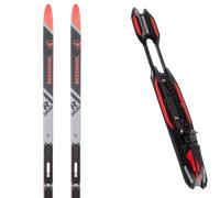 Pack ski de fond." Rossignol Speed R-skin Ls 24 + Fixations - Enfant - Gris / Noir / Rouge - taille 150 - modèle 2024