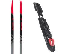 Pack ski de fond." Rossignol X-ium R-skin Medium 24 + Fixations - Mixte - Noir / Gris / Rouge - taille 186 - modèle 2024