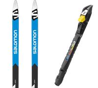 Pack ski de fond." Salomon Rc Eskin Junior 23 + Fixations - Enfant - Bleu / Noir - taille 125 - modèle 2023