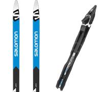 Pack ski de fond." Salomon Rc Eskin Junior 23 + Fixations - Enfant - Bleu / Noir - taille 125 - modèle 2023