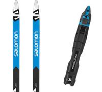 Pack ski de fond." Salomon Rc Eskin Junior 23 + Fixations - Enfant - Bleu / Noir - taille 155 - modèle 2023