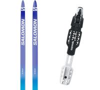 Pack ski de fond." Salomon S/max Skate Jr 24 + Fixations - Enfant - Bleu / Gris - taille 144 - modèle 2024