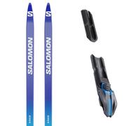Pack ski de fond." Salomon S/race Eskin Junior + Prolink Shift Jr Cl Blue/black/white 25 - Enfant - Bleu / Blanc / Noir - taille 157 - modèle 2025