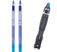 Pack ski de fond." Salomon S/race Skate Jr 24 + Fixations - Enfant - Bleu / Noir - taille 162 - modèle 2024