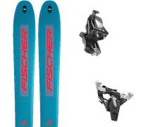 Pack ski de randonnée." Fischer Hannibal 96 Carbon 23 + Fixations - Homme - Bleu / Orange - taille 183 - modèle 2023