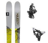 Pack ski de randonnée." Majesty Superscout 26 + Fixations - Mixte - Gris / Jaune - taille 176 - modèle 2026