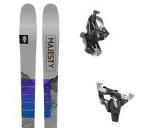 Pack ski de randonnée." Majesty Superwolf 25 + Fixations - Mixte - Gris / Bleu - taille 160 - modèle 2025
