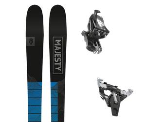 Pack ski de randonnée." Majesty Superwolf Carbon 26 + Fixations - Mixte - Noir / Bleu - taille 166 - modèle 2026