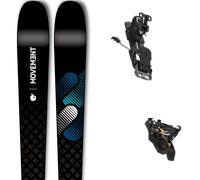 Pack ski de randonnée." Movement Session 80 Jr 24 + Fixations - Enfant - Noir / Marron / Bleu - taille 146 - modèle 2024