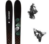 Pack ski de randonnée." Movement Session 85 W 24 + Fixations - Femme - Noir / Marron / Vert - taille 170 - modèle 2024