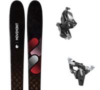 Pack ski de randonnée." Movement Session 90 W 24 + Fixations - Femme - Noir / Marron / Rouge - taille 170 - modèle 2024