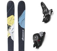 Pack ski de randonnée." Nordica Unleashed 108 Blue/blue/yellow 25 + Fixations - Homme - Noir / Bleu / Gris - taille 180 - modèle 2025