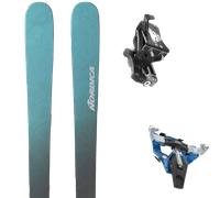 Pack ski de randonnée." Nordica Unlimited 88 Aqua/grey 25 + Fixations - Mixte - Bleu / Gris / Noir - taille 179 - modèle 2025