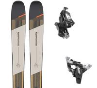 Pack ski de randonnée." Salomon Mtn 91 Carbon 25 + Fixations - Homme - Gris / Noir / Beige - taille 182 - modèle 2025