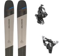 Pack ski de randonnée." Salomon Mtn 96 Carbon 25 + Fixations - Homme - Gris / Noir / Beige - taille 182 - modèle 2025