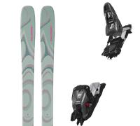 Pack ski de randonnée." Salomon Qst 100 Iceberg Green/nirvana/rhodamine 26 + Fixations - Mixte - Vert / Rose - taille 172 - modèle 2026
