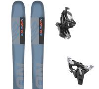 Pack ski de randonnée." Salomon Qst 92 Copen Blue/yellow/neon Green 25 + Fixations - Homme - Bleu / Gris - taille 168 - modèle 2025