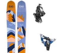 Pack ski de randonnée." Zag Slap 104 Lite Multicolor 25 + Fixations - Mixte - Bleu / Orange - taille 188 - modèle 2025