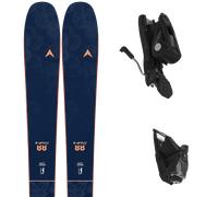 Pack ski." Dynastar E-cross 88 25 + Fixations - Femme - Bleu / Orange - taille 158 - modèle 2025