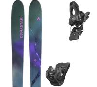 Pack ski." Dynastar M-free 94 Green/purple 27 + Fixations - Homme - Violet / Vert / Noir - taille 163 - modèle 2027