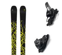 Pack ski." Head Oblivion 79 25 + Fixations - Homme - Noir / Jaune - taille 154 - modèle 2025