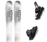 Pack ski." K2 Mindbender 90c W 25 + Fixations - Femme - Blanc / Gris / Gris - taille 154 - modèle 2025
