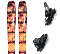 Pack ski." K2 Omen 85 25 + Fixations - Homme - Orange / Jaune / Noir - taille 159 - modèle 2025