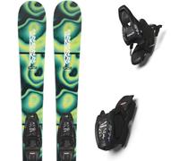 Pack ski." K2 Omen Jr + 4.5 Fdt Black 27 - Enfant - Noir / Vert / Bleu - taille 119 - modèle 2027