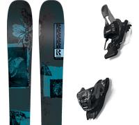 Pack ski." K2 Reckoner 102 W 26 + Fixations - Femme - Noir / Bleu - taille 177 - modèle 2026