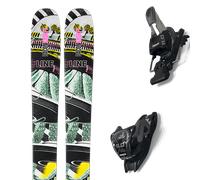 Pack ski." Line Bacon Shorty Yellow/black 25 + Fixations - Enfant - Noir / Blanc / Multicolore - taille 165 - modèle 2025