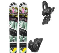 Pack ski." Line Bacon Shorty Yellow/black 25 + Fixations - Enfant - Noir / Blanc / Multicolore - taille 165 - modèle 2025