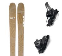 Pack ski." Line Optic 88 Beige/yellow 25 + Fixations - Homme - Marron / Blanc - taille 163 - modèle 2025