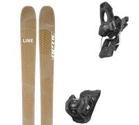 Pack ski." Line Optic 88 Beige/yellow 25 + Fixations - Homme - Marron / Blanc - taille 184 - modèle 2025