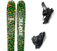 Pack ski." Line Optic 96 Camo Pack 25 + Fixations - Homme - Vert / Noir / Marron - taille 184 - modèle 2025