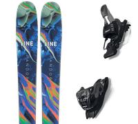 Pack ski de randonnée." Line Pandora 104 24 + Fixations - Femme - Bleu / Multicolore - taille 172 - modèle 2024