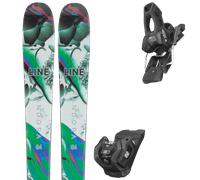 Pack ski all mountain." Line Pandora 84 24 + Fixations - Femme - Vert / Gris / Noir - taille 165 - modèle 2024