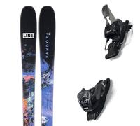 Pack ski." Line Pandora 85 Black/blue 25 + Fixations - Femme - Violet / Bleu - taille 168 - modèle 2025