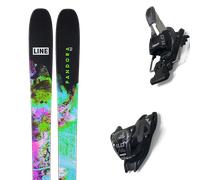 Pack ski." Line Pandora 92 Black/green 25 + Fixations - Femme - Noir / Violet / Vert - taille 168 - modèle 2025