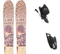 Pack ski." Line Ruckus Multi 26 + Fixations - Enfant - Rouge / Marron / Beige - taille 145 - modèle 2026