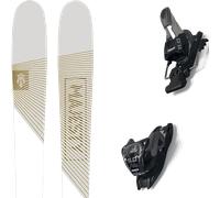 Pack ski de randonnée." Majesty Adventure Lady 25 + Fixations - Femme - Blanc / Jaune / Gris - taille 162 - modèle 2025