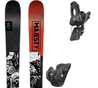 Pack ski." Majesty Dirty Bear Pro Black/red 27 + Fixations - Homme - Noir - taille 171 - modèle 2027