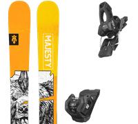 Pack ski." Majesty Dirty Bear Xl 24 + Fixations - Homme - Jaune / Noir / Blanc - taille 180 - modèle 2024